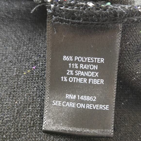 ๐ Torrid NWT Rainbow Boucle V-Neck Peplum Top Large 12 Torrid 0 black - Picture 15 of 17